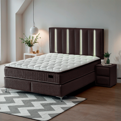 Тапицирана спалня с матрак MINI MOONLIGHT 140 х 200 - антрацит 680