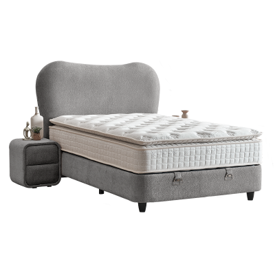 Тапицирана спалня с матрак MOON 120 х 200 - сив 18