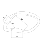 Подлакътник за офис стол 7502 - ляв