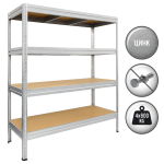 Метален стелаж MEGA 177x120x45 см, до 600 кг на рафт - цинк