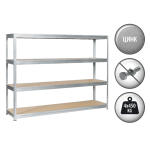 Метален стелаж MEGA 177x240x45 см, до 450 кг на рафт - цинк