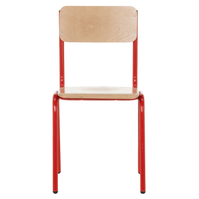 Посетителски стол TASK H - бук-червен