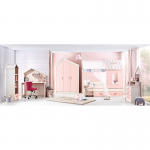 Трикрилен детски гардероб PINK HOUSE