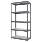 Метален стелаж STAR 180x90x45 см, до 350 кг на рафт - сив