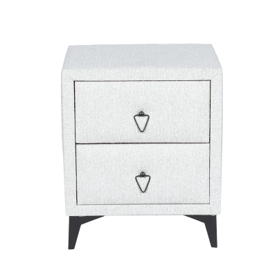 Нощно шкафче за спалня KOLAJEN LINEN - сив 02