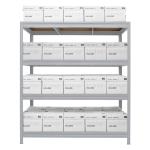 Метален стелаж MEGA 177x200x60 см, до 500 кг на рафт - цинк