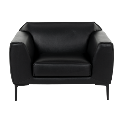 Кожен фотьойл RONDE LUX -1 - черен