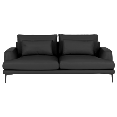 Кожен диван - тройка GRASTEN LUX - черен