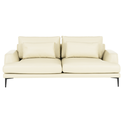 Кожен диван - тройка GRASTEN LUX - крем