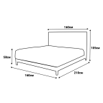 Тапицирана спалня с матрак GRASSE 160 x 200 - сив 102