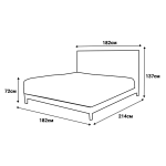 Тапицирана спалня с матрак COOL WOOL 180 x 200 - бежов 3