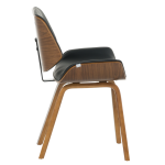 Трапезен стол Carmen 9976 - орех-черен