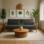 Разтегателен диван - тройка UVIRA - сив