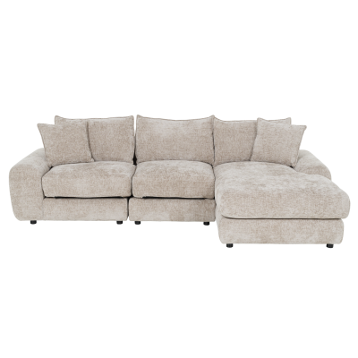 Ъглов диван INONGO десен - светло бежов