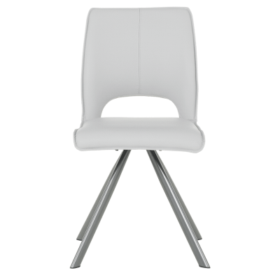 Трапезен стол CRAVEN 2 силиконова кожа - сив 67