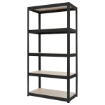 Метален стелаж STAR 180x90x45 см, до 275 кг на рафт - черен