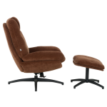 Кресло с табуретка PORTO - кафяво