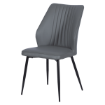 Трапезен стол LAREDO Y еко кожа - тъмносив 14