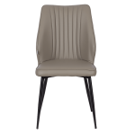 Трапезен стол LAREDO Y еко кожа - тъмнобежов 80