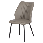 Трапезен стол LAREDO Y еко кожа - тъмнобежов 80