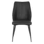 Трапезен стол LAREDO Y силиконова кожа - черен 60