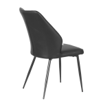 Трапезен стол LAREDO Y силиконова кожа - черен 60