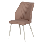 Трапезен стол LAREDO 1 Y силиконова кожа - светлокафяв 11