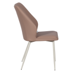 Трапезен стол LAREDO 1 Y силиконова кожа - светлокафяв 11