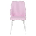 Трапезен стол LAREDO 3 Y силиконова кожа - розов 14