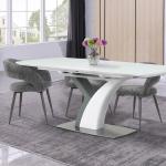 Разтегателна трапезна маса OMIS - бяла