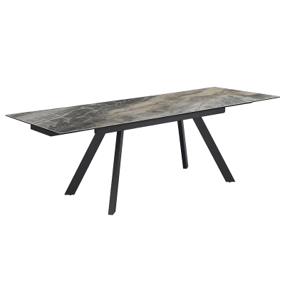 Разтегателна трапезна маса BARCIN - сив / кафяв