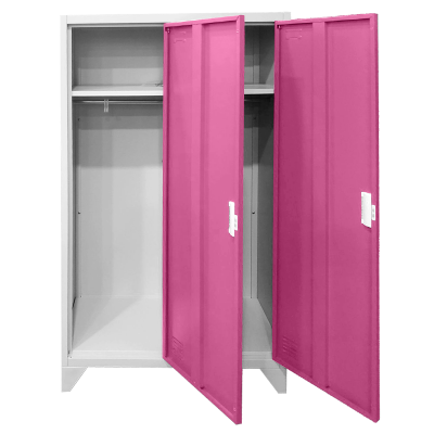 Метален шкаф Carmen CR-1602 KZ - Сив / розов