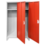 Метален шкаф Carmen CR-1602 KZ - Сив / червен