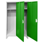 Метален шкаф Carmen CR-1602 KZ - Сив / зелен