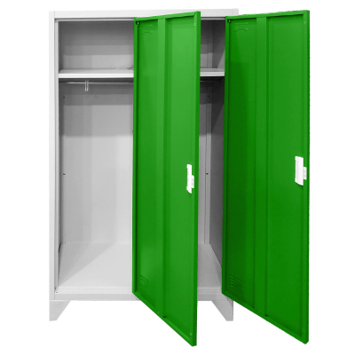 Метален шкаф Carmen CR-1602 KZ - Сив / зелен