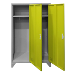 Метален шкаф Carmen CR-1602 KZ - Сив / жълт