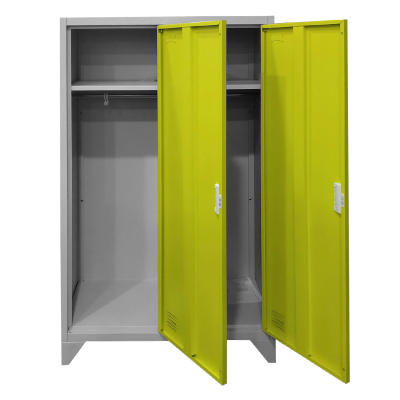 Метален шкаф Carmen CR-1602 KZ - Сив / жълт