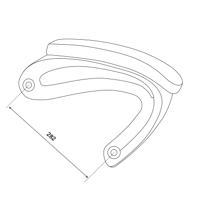 Подлакътник за офис стол 6156 - ляв