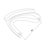 Подлакътник за офис стол 6156 - десен