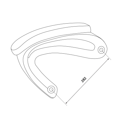 Подлакътник за офис стол 6156 - десен