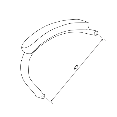 Подлакътник за офис стол 6500+6500-1 - ляв
