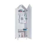 Еднокрилен гардероб MIAMI - бял