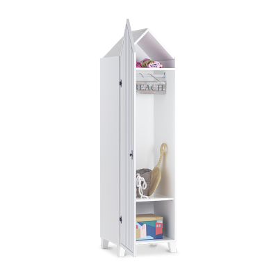 Еднокрилен гардероб ляв MIAMI - бял