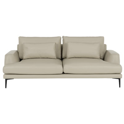 Кожен диван - тройка GRASTEN LUX - бежов