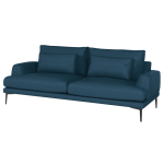 Кожен диван - тройка GRASTEN LUX - син