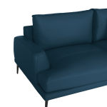 Кожен диван - тройка GRASTEN LUX - син