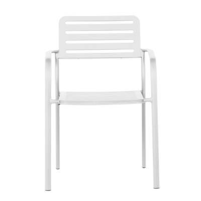 Метален градински стол WASE - бял