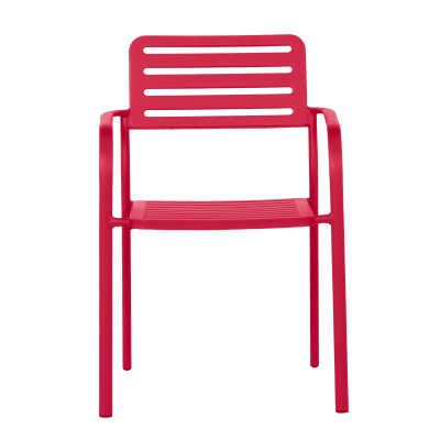 Метален градински стол WASE - червен