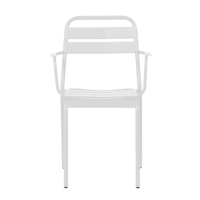 Метален градински стол ZAMFARA - бял