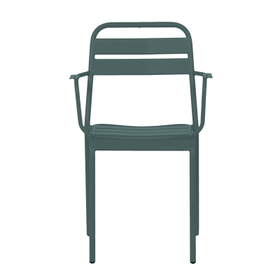 Метален градински стол ZAMFARA - тъмнозелен